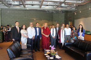 Photo of H.H. the Karmapa with the Himalaya Program Steering Committee, Wade Davis, and UBC President Santa Ono