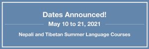 Dates Announced! Nepali and Tibetan Summer Language Courses